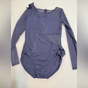 Balera Long Sleeve Blue Leotard LA Once Pc Dance Vs5
